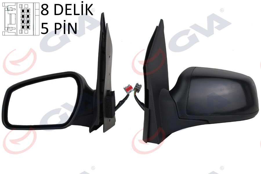 DIŞ DİKİZ AYNASI SOL FIESTA 05 ELEKTRİKLİ ISITMALI KONVEKS 5 FİŞ VM-6312EHL