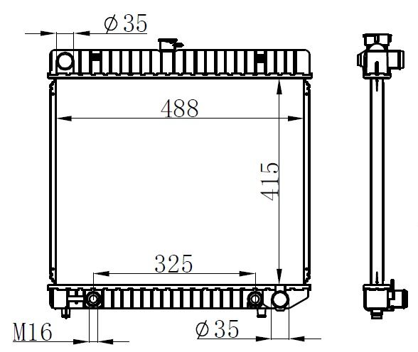 RADYATÖR BRAZİNG MERCEDES W123 E200-230-280 415x498x32