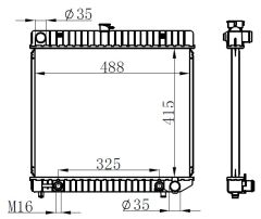 RADYATÖR BRAZİNG MERCEDES W123 E200-230-280 415x498x32