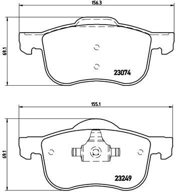 ÖN BALATA VOLVO S60 00-10 S80 98-06 V70 97-07 XC70 00-07 S70 97-00 FTE KIRMIZI KUTU