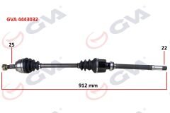 KOMPLE AKS SAĞ PEUGEOT 307 1.4i MAN. 00-07 912mm