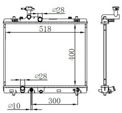 RADYATOR BRAZİNG AT 400X518X16 SWİFT 1.2İ/1.4İ/1.6İ 2010 64258