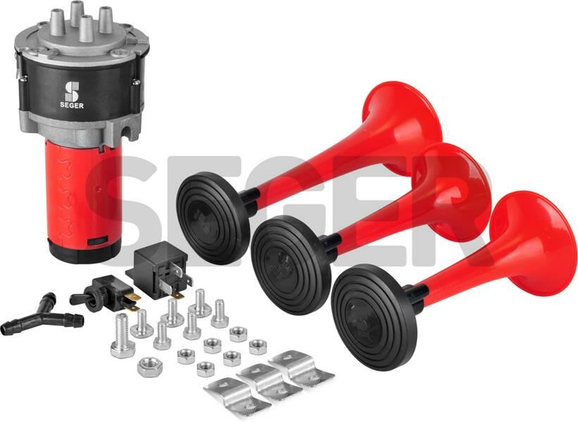 KORNA KOMPRESÖRLÜ ÜÇ PLASTİK BORULU 24V KIRMIZI