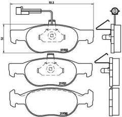 ÖN FREN BALATASI FIAT MAREA 95 ALFA ROMEO 145-146-156 2.0 16V 2.0 JTD FİŞLİ