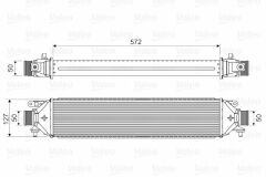 TURBO RADYATÖRÜ INTERCOOLER BRAVO 07 PUNTO 1.4TJET-1.6DMTJ-1.9 DMTJ 05 199A8.000 572x132x53