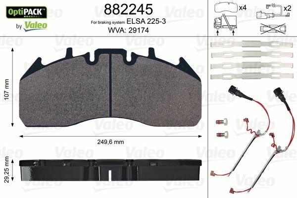 DİSK FREN BALATASI OPTIPACK RENAULT PREMIUM II SENSÖRLÜ