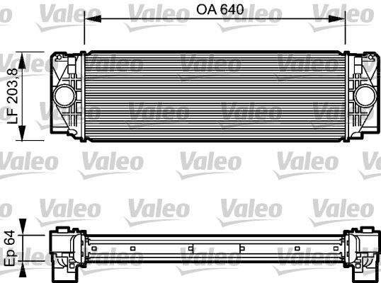 TURBO RADYATÖRÜ INTERCOOLER CRAFTER 06 2.5TDI 640x204x64