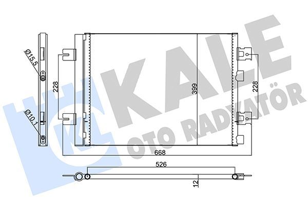 KLİMA KONDENSERİ DUSTER 10 SANDERO 08 LOGAN 10 1.2 16V-1.4-1.6-1.5DCI 513x396x12