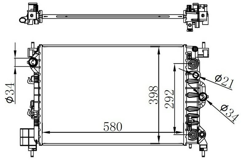 RADYATOR BRAZİNG AT 580X398X16 MOKKA 1.6İ / AVEO / TRAX 13 61715