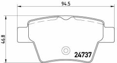 DİSK FREN BALATASI ARKA PEUGEOT 207 1.6/1.6D 02/06 PEUGEOT 207 CC 1.6/1.6D 11/06