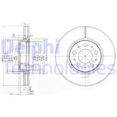 ÖN FREN AYNASI VOLVO S60 00-10 S80 98-06 V70 97-07 XC70 00-07 285x5DL KÜÇÜK TİP 31400739-946133