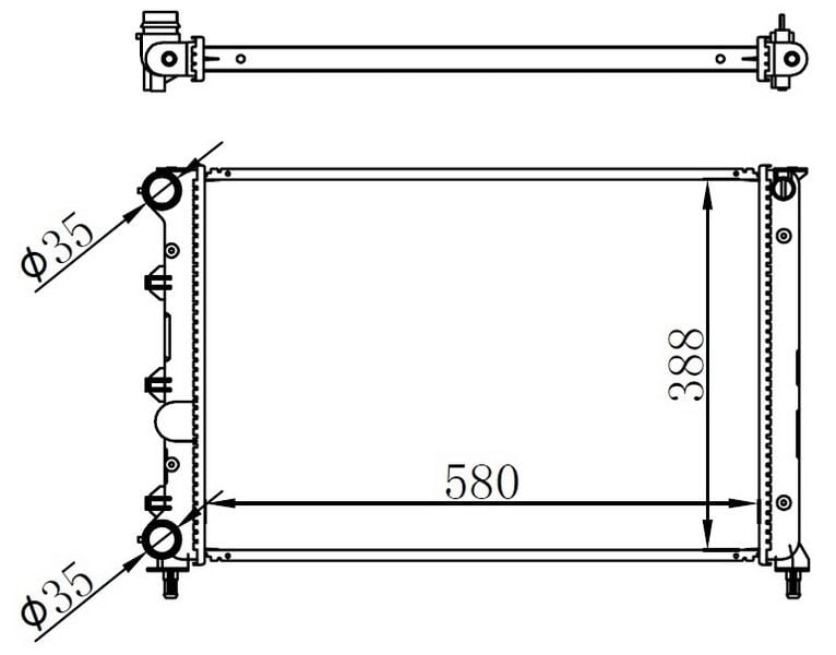 RADYATOR BRAZİNG MT 580X388X22 147 1.6/2.0 00 60052