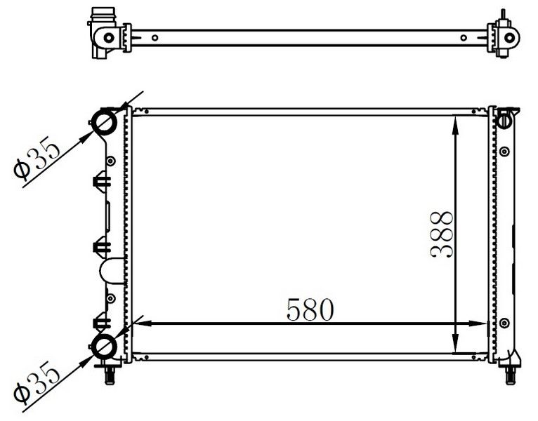 RADYATOR BRAZİNG MT 580X388X22 147 1.6/2.0 00 60052