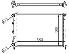 RADYATOR BRAZİNG MT 580X388X22 147 1.6/2.0 00 60052