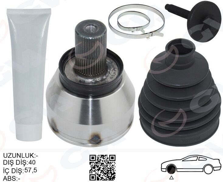 AKS KAFASI DIŞ ÖN SAĞ-SOL S60 II 10 V70 III 07-16 GALAXY 2.0 TDCi 06-15 MONDEO IV 2.0 TDCI 07-14