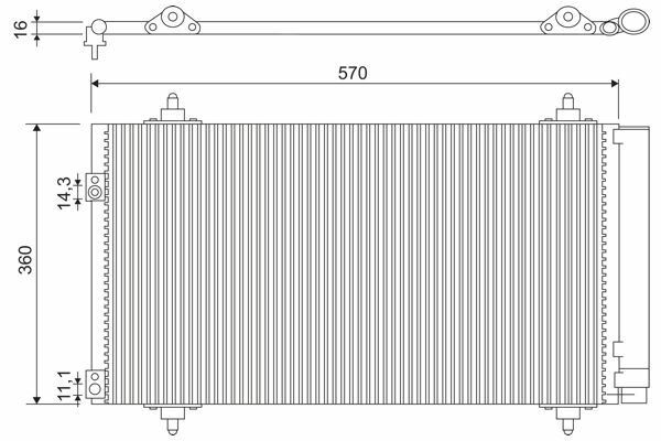 KLİMA KONDENSERİ BERLINGO-PARTNER-307-308-508-5008-3008-C4-DS4-DS5 1.4-1.6-2.0 HDI-VTI