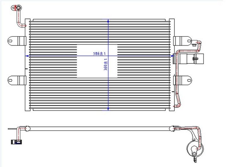 KLİMA KONDENSERİ SEAT CORDOBA-IBİZA 99 550X360X16 OTO.-MEK.