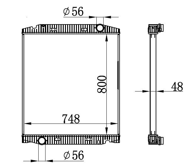 RADYATOR TRUCK BRAZİNG MT 800X748X48 STRALİS / TRAKKER 02- 63330A