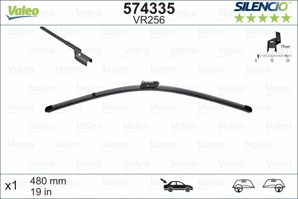 Valeo Silencio X-TRM Flat Blade VM256 X1 480 mm ARKA FORD MONDEO 3 06/07