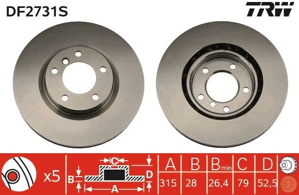 FREN DİSKİ ÖN-SOL ADET BMW 3 E36 3 COUPE E36 . Z3 COUPE E36 . Z3 ROADSTER E36 1995-2004