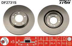 FREN DİSKİ ÖN-SOL ADET BMW 3 E36 3 COUPE E36 . Z3 COUPE E36 . Z3 ROADSTER E36 1995-2004