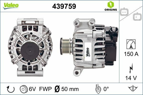 ALTERNATÖR 14V 150A P207 07 12 P308 07 14 P508 10 18 P3008 09 16 P5008 09 17 RZC 10 15 PARTNER- BERLINGO 10 16 C4 08 C5 09 DS3 10 15 DS4 11 15 DS5 11 15 1.6 THP-VTI