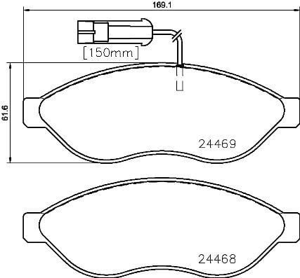 ÖN BALATA DUCATO 3-4-BOXER 3-4-JUMPER 3-4 06 11 16Q-20Q- KARSAN JEST TEK FİŞLİ