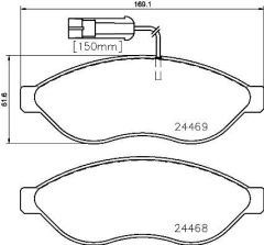 ÖN BALATA DUCATO 3-4-BOXER 3-4-JUMPER 3-4 06 11 16Q-20Q- KARSAN JEST TEK FİŞLİ