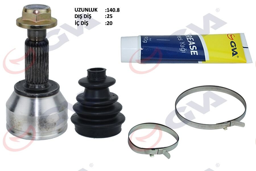 ÖN AKS KAFASI DIŞ FIESTA V 1.4 TDCI 02-08 25x20x52.9 141mm