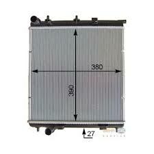 RADYATÖR C2-C3-207-1007 1.4-1.4 16V-1.6 16V-1.4HDI KLİMASIZ MEK 398x380x23