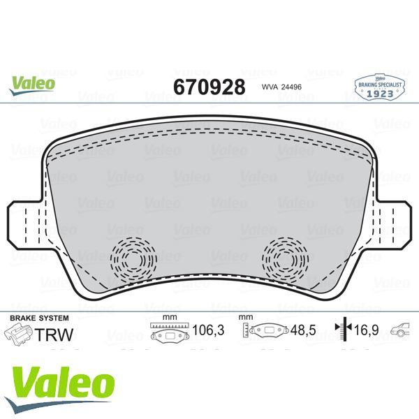 ARKA FREN BALATASI S-MAX 09 06 GALAXY III 06 VOLVO S60 10 S80 06 V60 -V70 06 XC60 08 XC70 06 RANGE ROVER EVOQUE 11