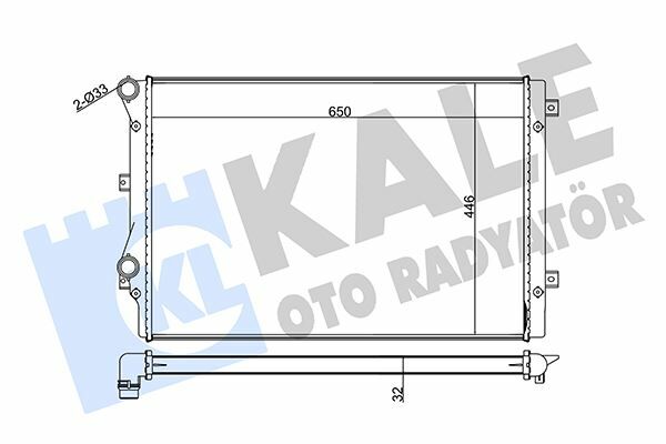 SU RADYATÖRÜ AUDI A3-TT 04 SEAT ALTEA-LEON-TOLEDO III 07 SKODA OCTAVIA-SUPEB-YETI 07 VW GOLF VI- JETTA III-IV-PASSAT-SCIROCCO 09 1.8 2.0TFSI-TSI MT BRAZING 650x446x32 5K0121253B-1K0121251BB
