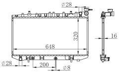 RADYATOR BRAZİNG MT 320X648X16 SUNNY 1.4/1.6 1990-1995