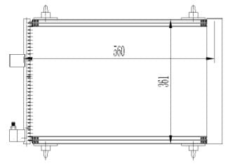 KLİMA KONDENSERİ P307 1.4HDİ-1.6HDİ-2.0HDİ-2.0İ 00 C4-C5 1.6HDİ-1.8İ-2.0HDİ-2.0İ 00 OTO.-MEK.