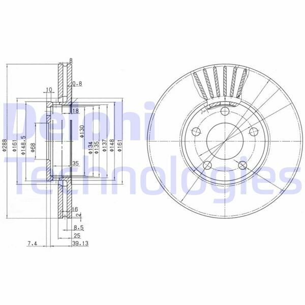 ÖN FREN AYNASI PASSAT-VARIANT 11/96/5.05 AUDI A4-A6 1.8 20V-1.9TDI 97 288x25x5DLxHAVALI 4B0615301B-8E0615301A-8E0615301Q-JZW615301F