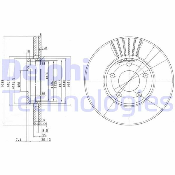 ÖN FREN AYNASI PASSAT-VARIANT 11/96/5.05 AUDI A4-A6 1.8 20V-1.9TDI 97 288x25x5DLxHAVALI 4B0615301B-8E0615301A-8E0615301Q-JZW615301F