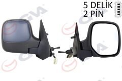 DIŞ DİKİZ AYNASI SAĞ BERLINGO-PARTNER 97 MEKANİK ISITMALI KONVEKS ASTARLI 2 FİŞ VM-118NPR
