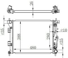 RADYATOR BRAZİNG AT 480X388X26 ELANTRA 10 /İ30 CEED 12 1.6 CRDİ 67608