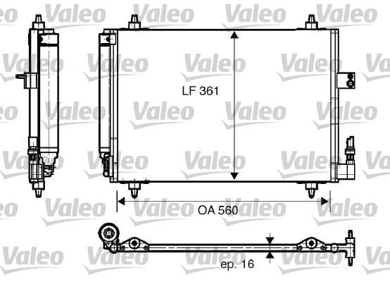 KLİMA KONDENSERİ KURUTUCU İLE C5 09/04 C6 05 407 04 1.8-2.0-2.2-3.0-1.6HDI-2.0HDI-2.2HDI 560x361