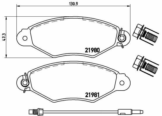 DİSK FREN BALATASI ÖN RENAULT KANGOO ELECTRİC 01/02 - 12/04 RENAULT KANGOO 1.5D 09/05 - 02/08