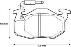 ÖN BALATA P106 91 P306 1.4 1.6 93/01 SAXO AX ZX C15 FİŞLİ FTE KIRMIZI KUTU