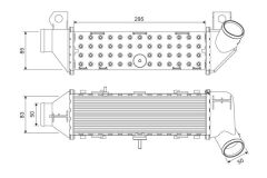 TURBO RADYATÖRÜ INTERCOOLER CADDY II-POLO-CORDOBA-IBIZA II-1.9 TDI 295x94.6x85