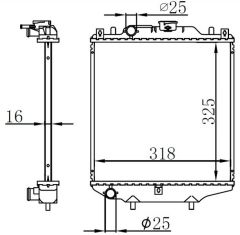 RADYATOR BRAZİNG MT 325X318X16 ALTO 1.0İ 95 64174A