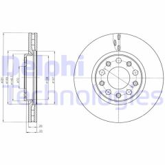 ÖN FREN AYNASI ALFA ROMEO GIULIETTA 1.4TB-1.6JTDM 10 FIAT 500X 1.4-1.3DMT-1.6DMTJ 14 281x5DxHAVALI DF6450
