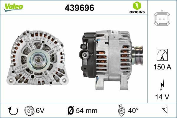 ALTERNATÖR KOMPLE 14V 150amp P107-P206-P307-P407-PARTNER-BERLINGO-C1-C2-C3-C4-C5-XSARA 1.4-2.0 HDI CLIO III-MGN II 1.6 16V TOYOTA AYGO ESKI 439503