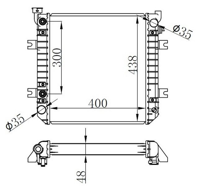 RADYATOR BRAZİNG AT 400X438X48 FORKLİFT