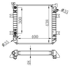 RADYATOR BRAZİNG AT 400X438X48 FORKLİFT