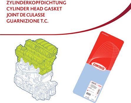 CONTA SİLİNDİR KAPAĞI GK CH VW CUAA MLS 1.63M Gasket. cylinder head