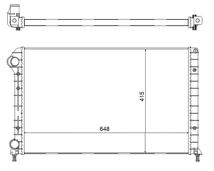 RADYATÖR DOBLO-DOBLO CARGO 1.4 10/05 1.6-1.9D 01 MEK AC AL/PL/BRZ 61766