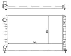 RADYATÖR DOBLO-DOBLO CARGO 1.4 10/05 1.6-1.9D 01 MEK AC AL/PL/BRZ 61766
